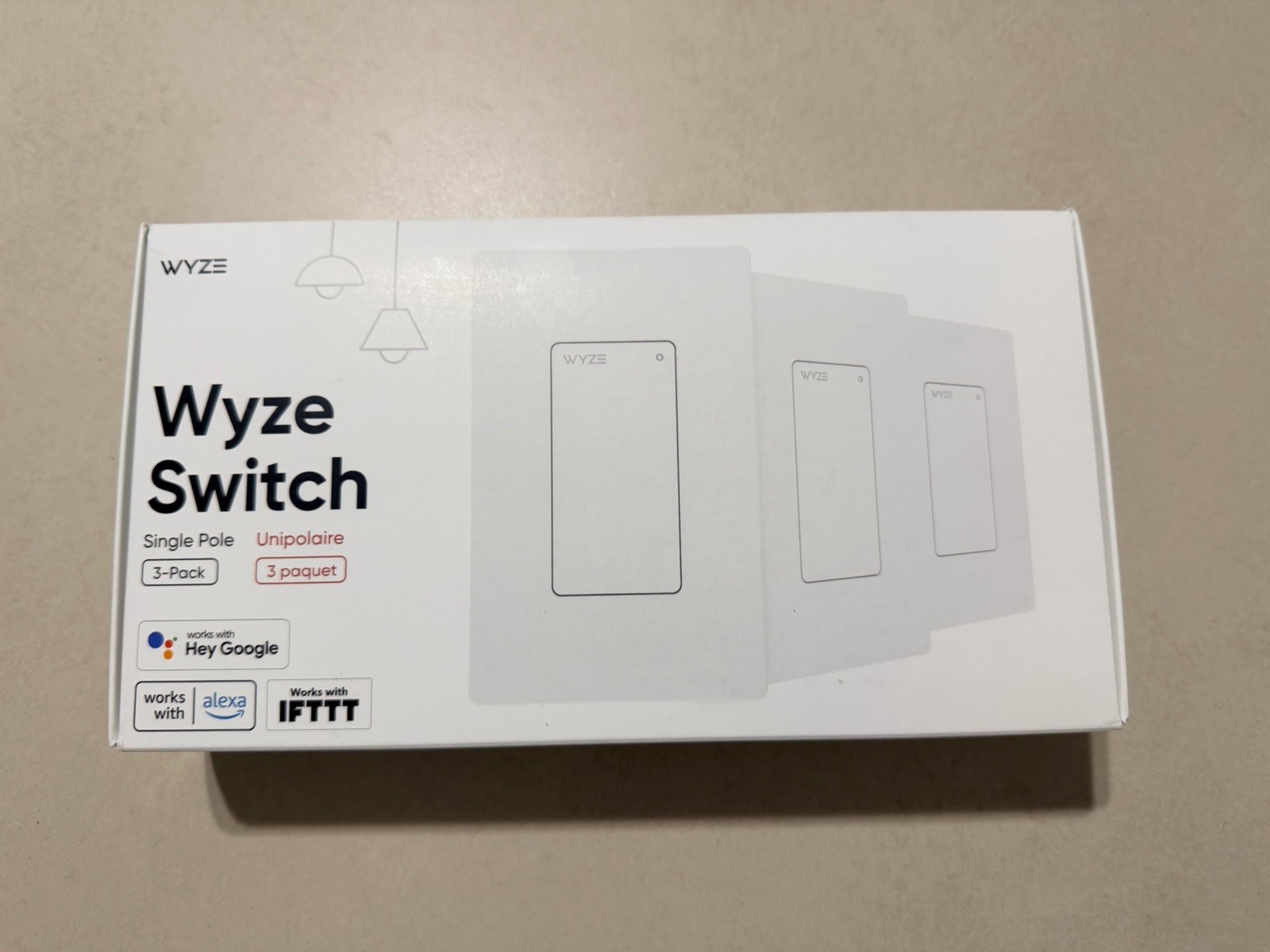 Wyze Light Switch Single Pole Smart Lighting (THREE PACK) SEALED NEW