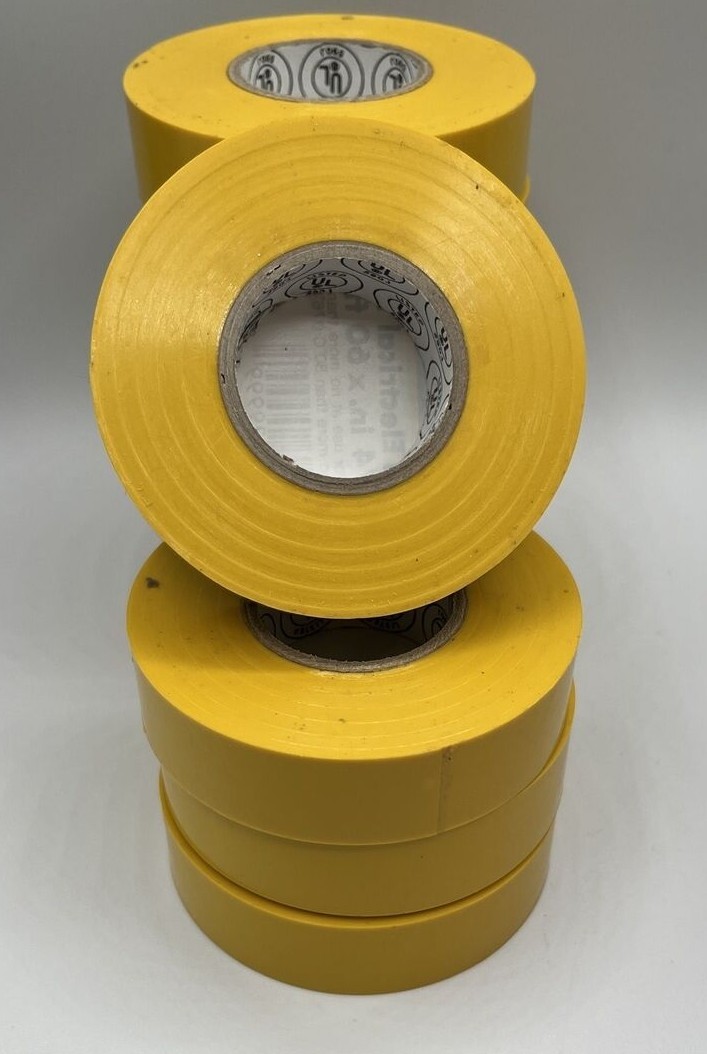 Vinyl PVC Electrical Tape 3/4Inx60Ft-Green, Red, Orange, Yellow, Blue,Brown,Gray