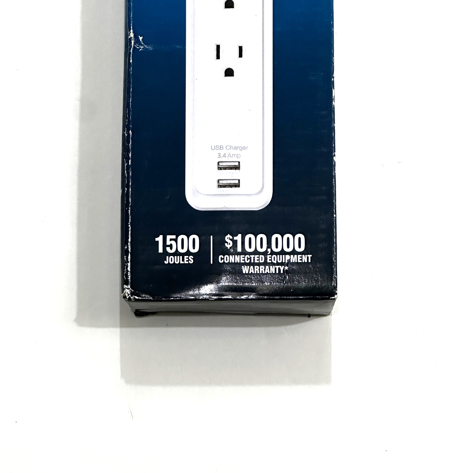Commercial Electric 4 Outlet Surge Protector USB 1500 Joules HDC404UWH NEW