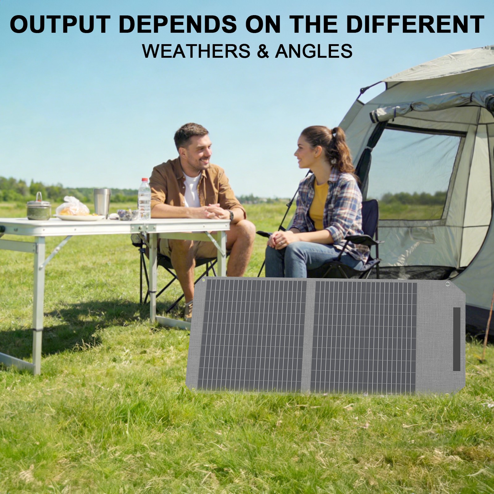 Mhpowos 100w solar panel Portable for Camper Camping outdoor Hiking solarcharger
