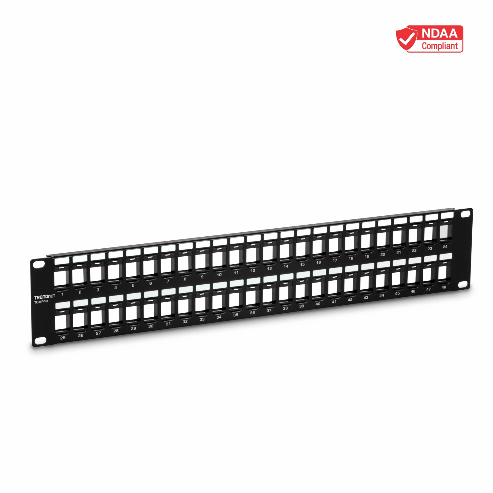 TRENDnet 48-Port Blank Keystone 2U HD Patch Panel TC-KP48