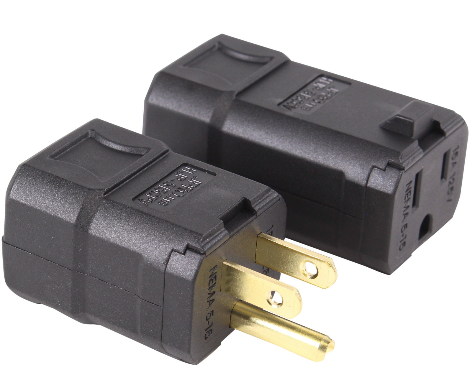 Male Female Extension Cord Replacement Ends 15 Amp Electrical Power Plug Repair