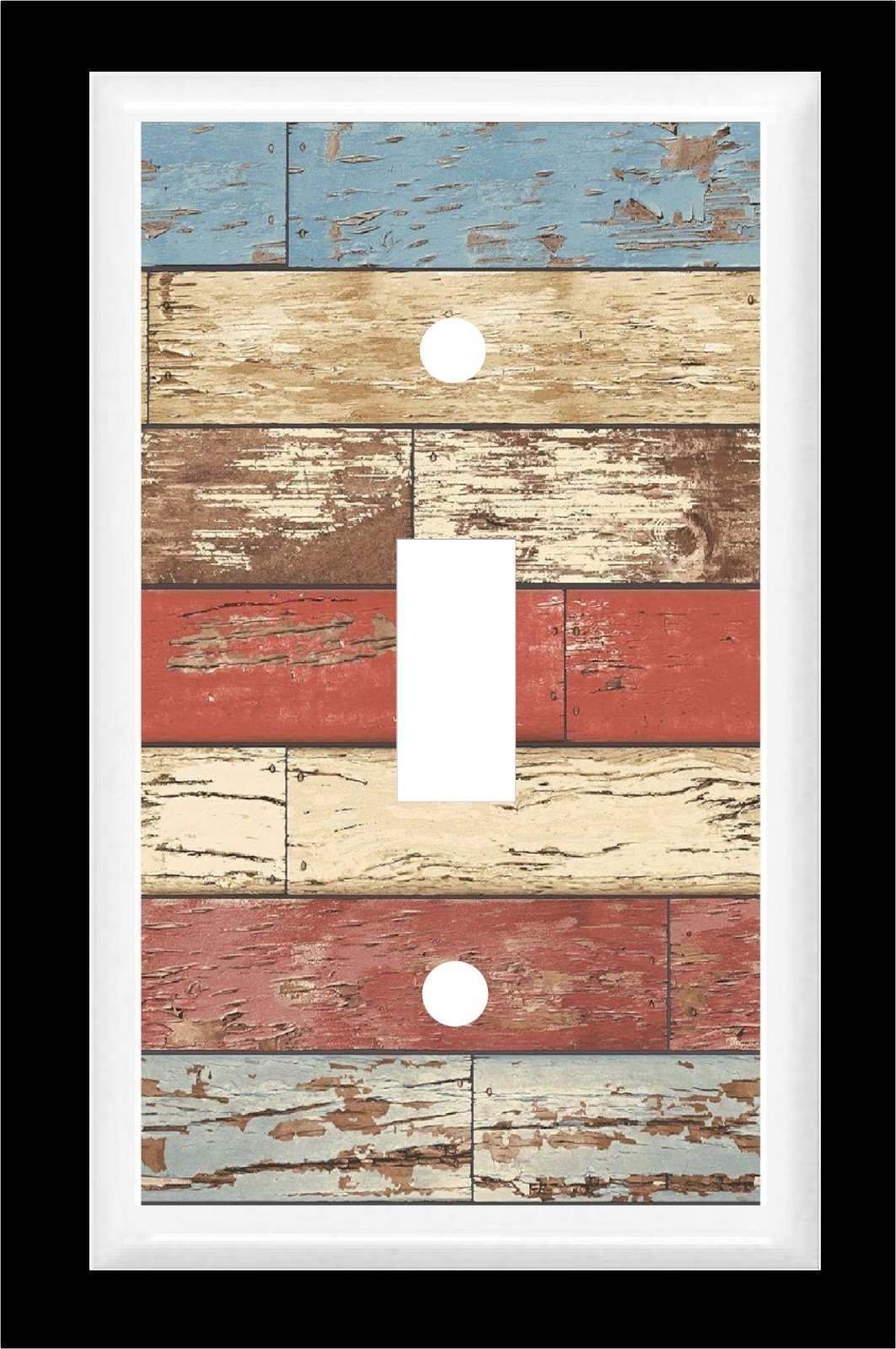 OLD WEATHERED WOOD IMAGE DESIGN LIGHT SWITCH COVER PLATE