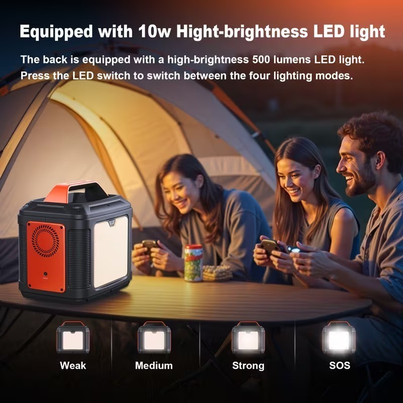 300W Portable Solar Power Generator Station Battery Charger Bank Camping