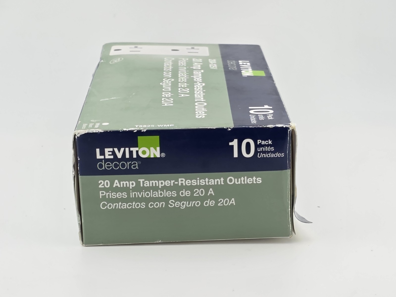 Leviton T5825-WMP Decora 20 Amp Tamper Resistant Duplex Outlet (10Pack)