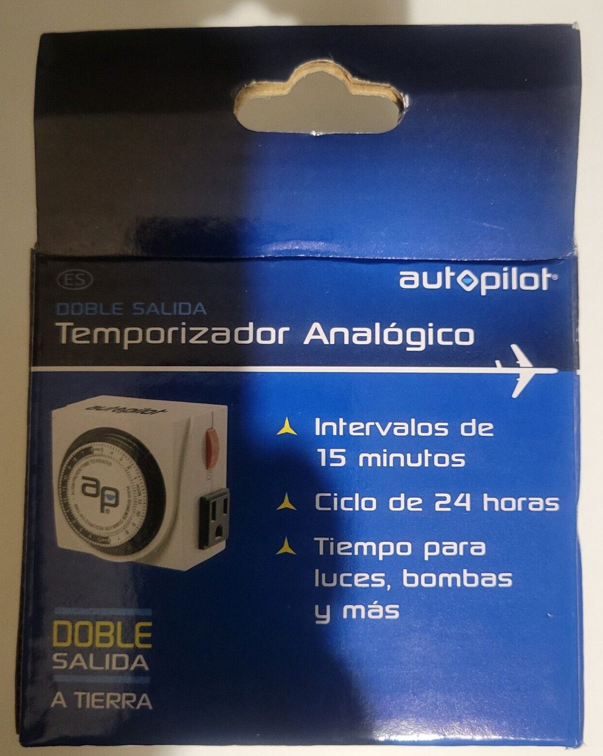 Autopilot Dual Outlet Analog Timer (1875 Watts At 15 Amps, 125 Volts) Brand New!