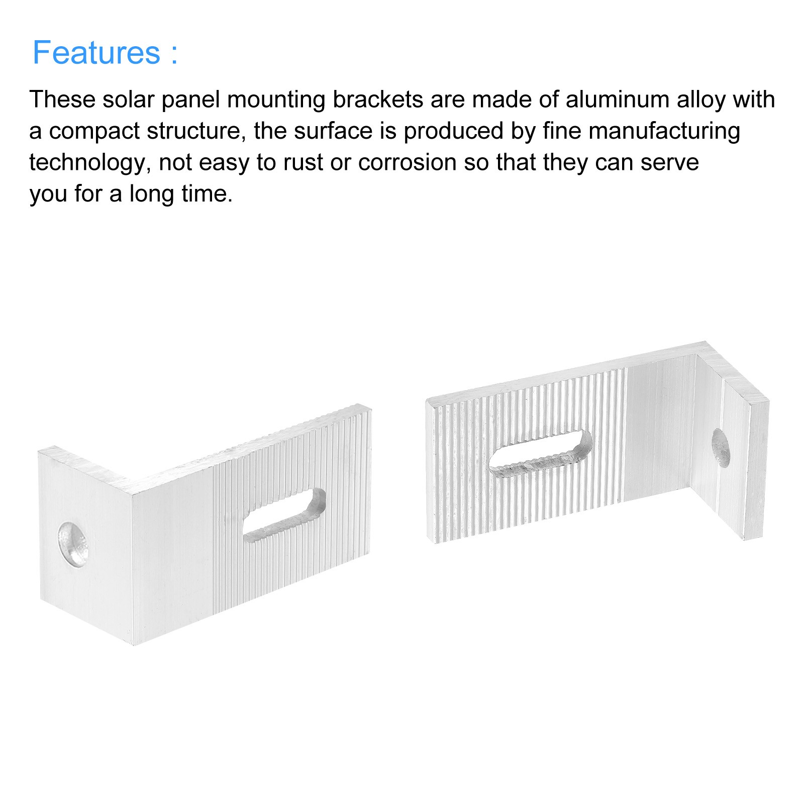 4Pcs Solar Panel Mounting Brackets Aluminum Alloy 8mm Diameter