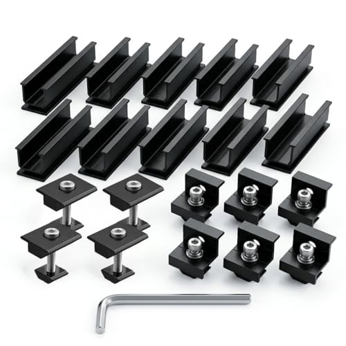 Solar Panel Mounting Kit for Thickness 1.18″/1.38″ Panels, with 4pcs-panel