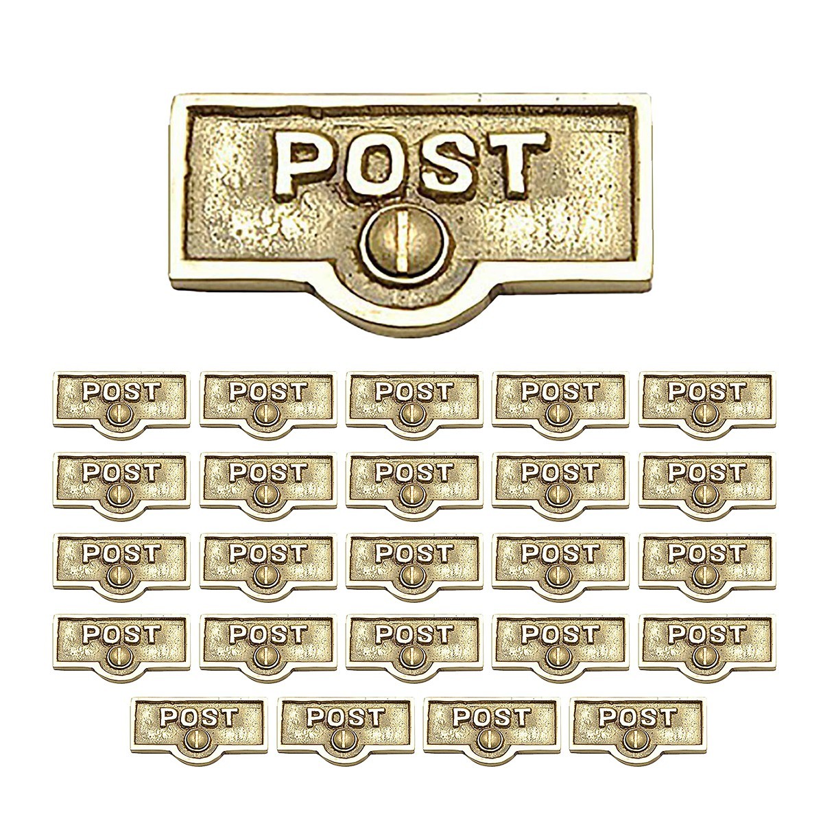 Switch Plate Tags “POST” Name Sign Label Lacquered Pack of 25 Renovators Supply