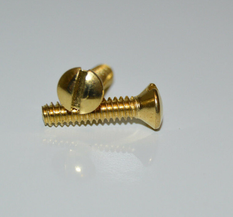 25-PK Transtech Steel Wall Switch Plug Plate Screws 5/8″ #6-32 Thread P Brass