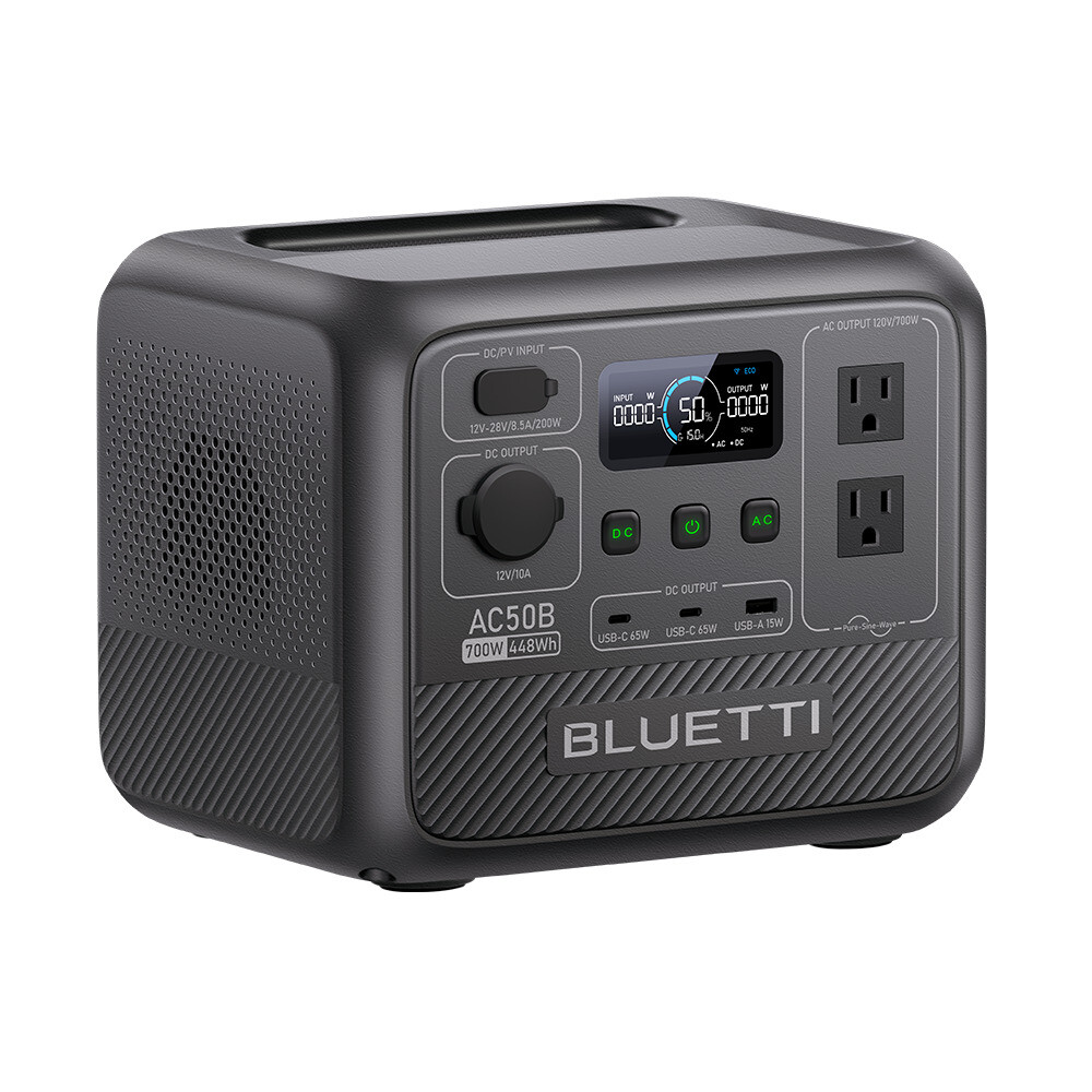 BLUETTI AC50B 700W 448Wh Portable Power Station Generator for Outdoor Camping
