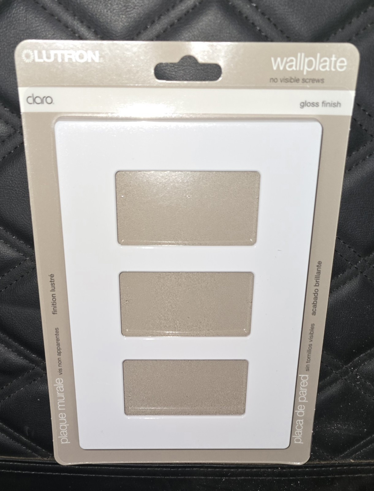 (3-Pack)Lutron Claro CW-3-WH – 3 Gang Wallplate – Gloss Finish