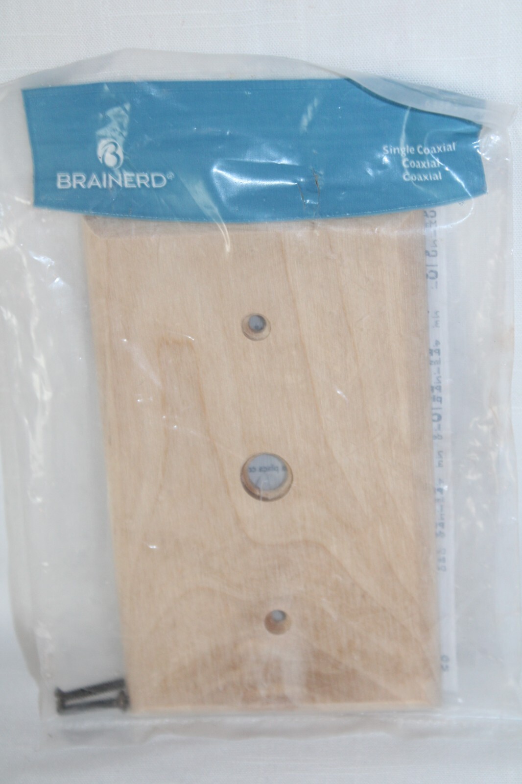 3 NEW Brainerd Wood Wooden Wall Plates 2-Double Switch 1-Single Coaxial #4