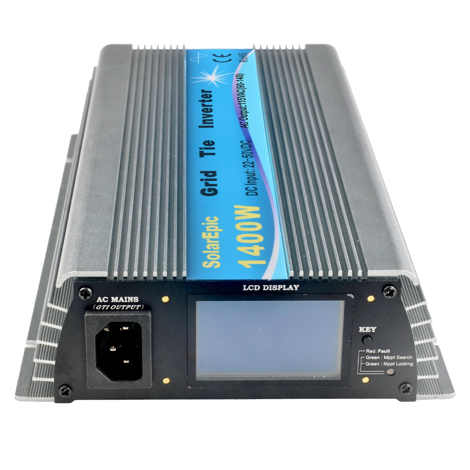 1400W Grid Tie Inverter DC36V to AC110V/220V Solar Inverter Built-in Meter LCD