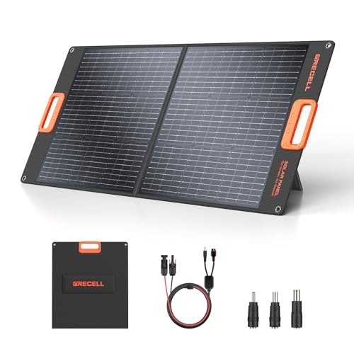 100W Portable Solar Panel for Power Station Generator, 20V Foldable Solar 100w