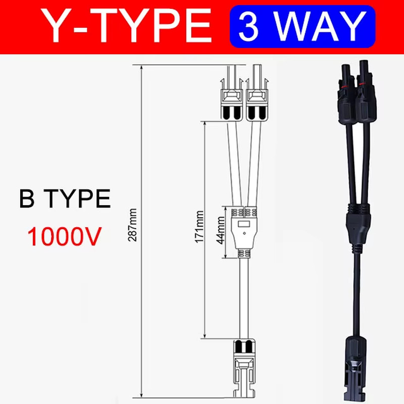 1Sets Photovoltaic Solar Connector 1000V 30A Male Female 3Way 4Way 5Way Plug DC