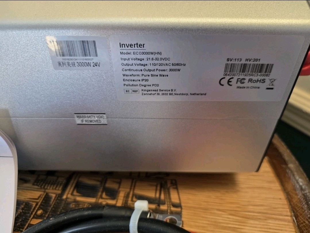 ECO-WORTHY 3000W Pure Sine Wave Solar Power Inverter 24V DC to 120V AC Conver…