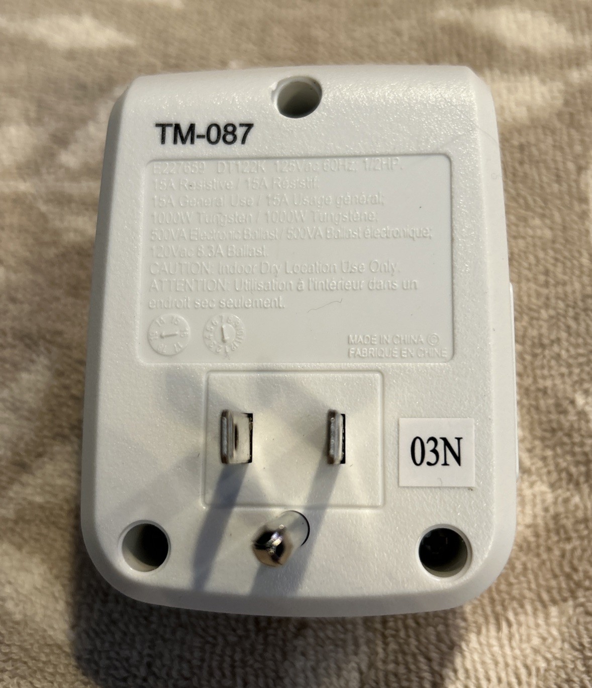 Intermatic DT122K 15-Amp Two-Outlet Heavy Duty Digital Indoor Timer