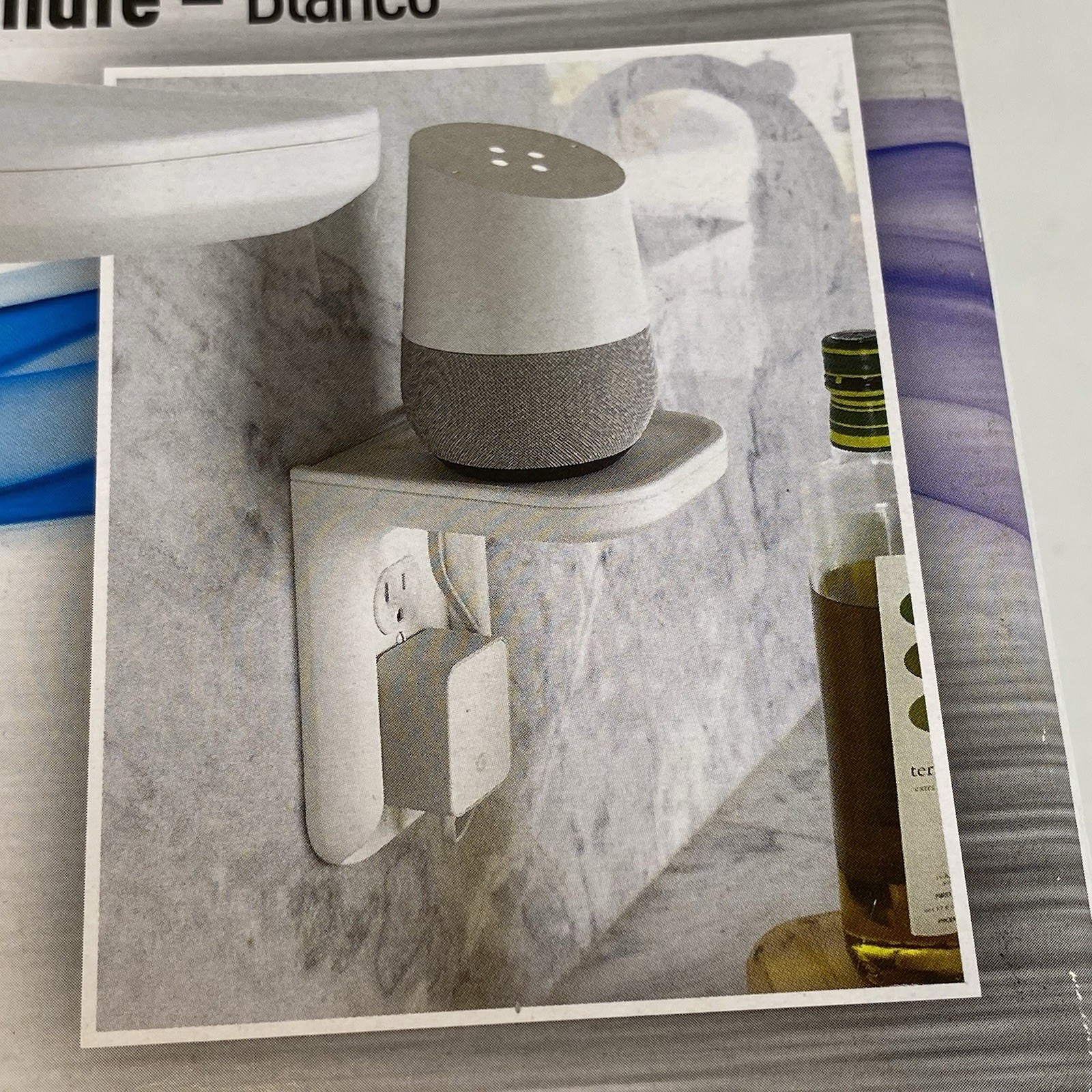 Outlet Shelf White SANUS Outlet Cover with a Shelf Above Holds 10lb – New in Box