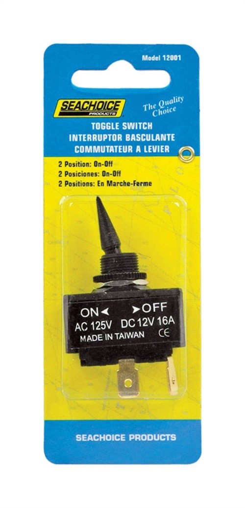 Seachoice 12001 Plastic 12V On/Off 15 mAh Battery 2-Screw Terminal Toggle Switch