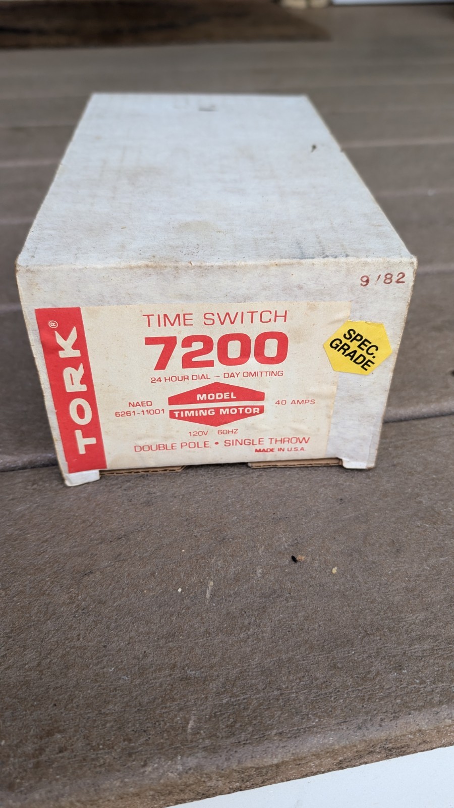 New Old Stock Tork # 7200 24-Hour Dial Day Omitting Device