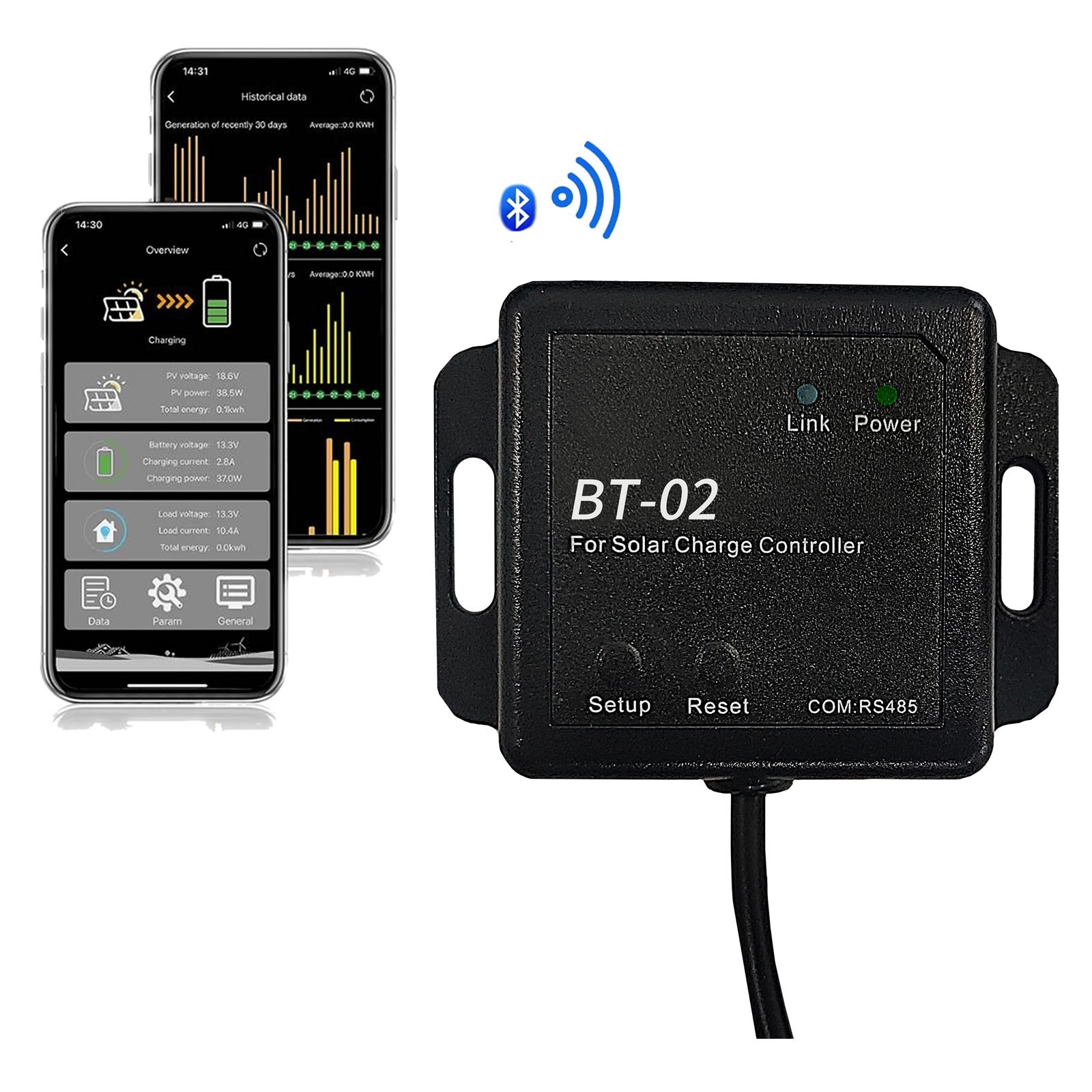 BT-2 Bluetooth Module RJ45 Communication Port RS485 Wirelessly Monitoring NEW
