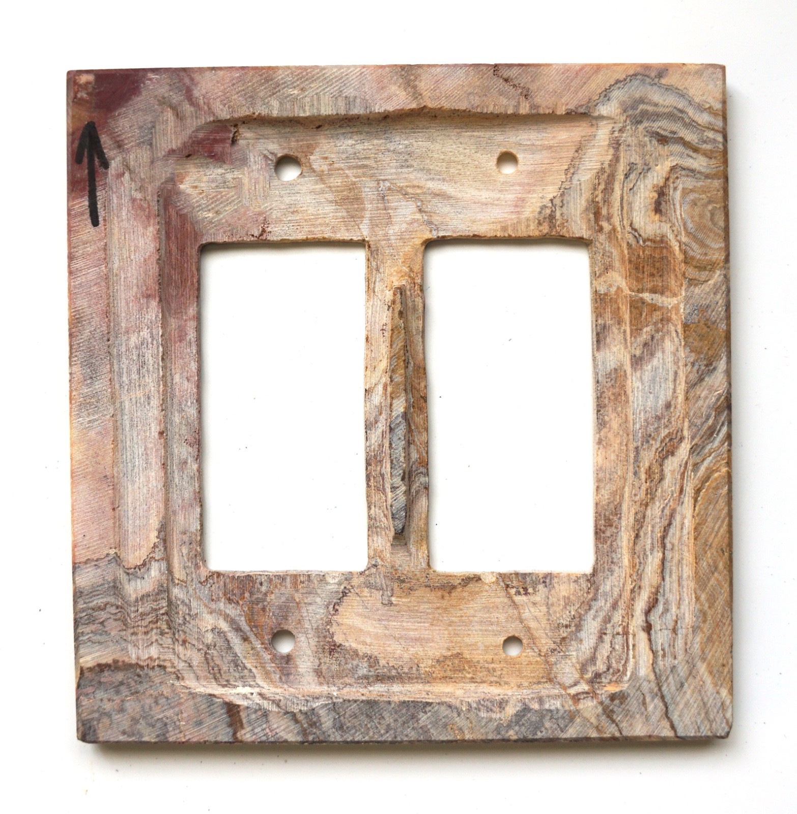 RED & GOLD ONYX – Double Rocker Switchplate (Rr15) – NEW ITEM!