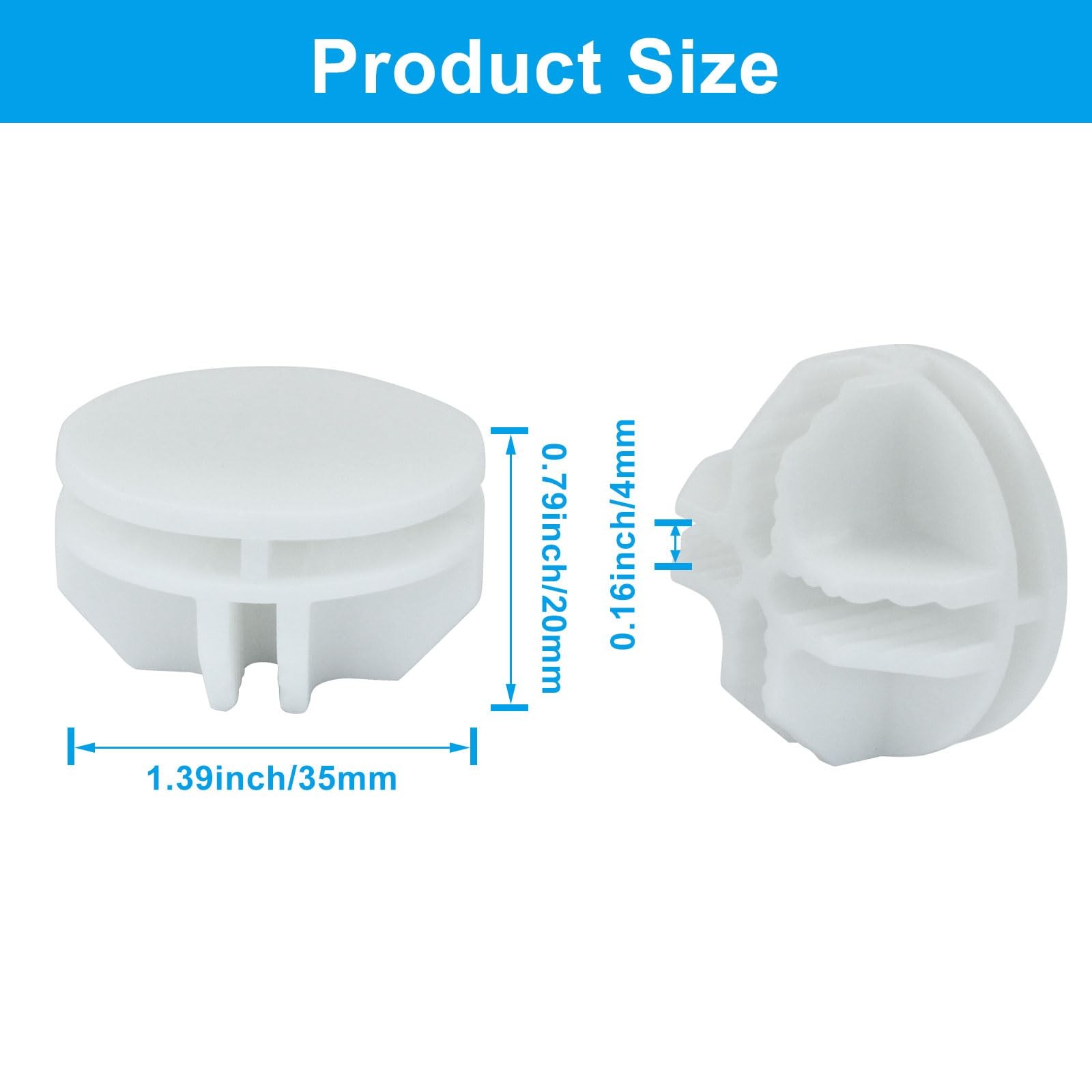 Seimneire 20Pcs White Plastic Wire Grid Cube Connector