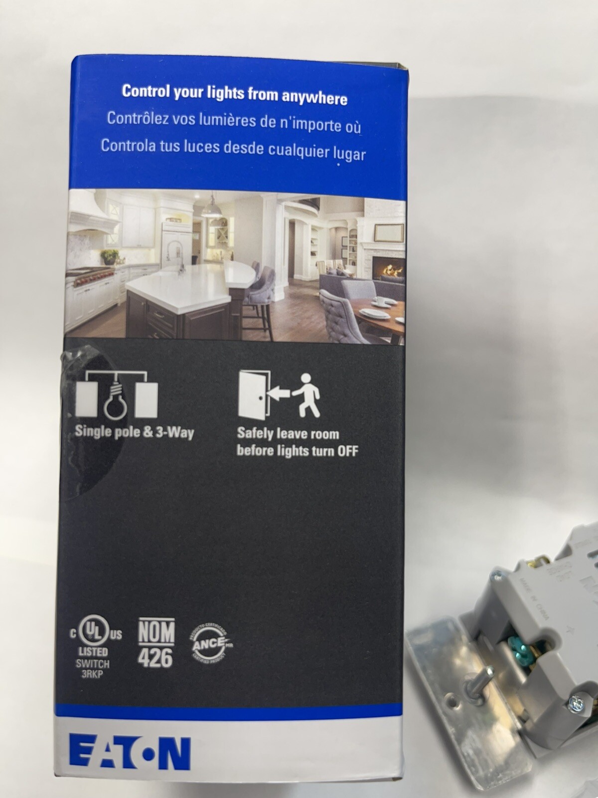 Eaton WFSW15-C7 Wi-Fi Smart Switch Brown Black Gray WFSW15-C7-SP-L Single/3 Way