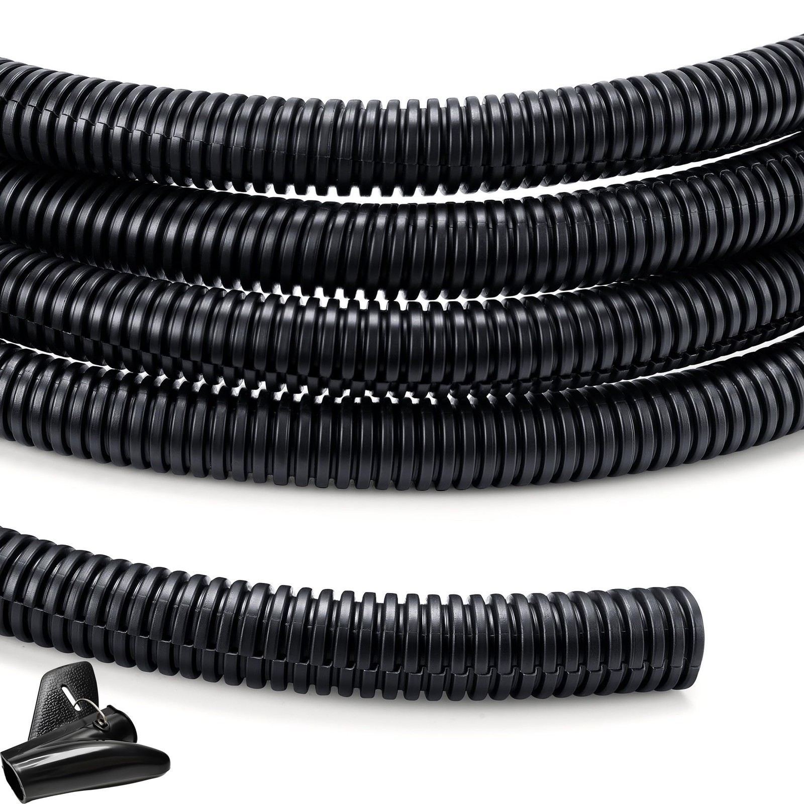 Wire Loom 1/2 inch 10ft, YCLYC Split Loom, Cord Protectors 1/2″-10ft, Black