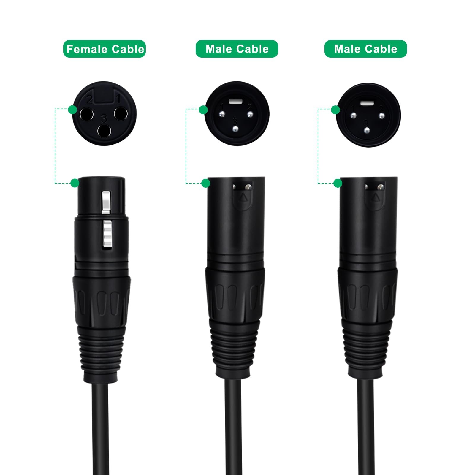 0.5m Extension Lead Single 13A 250V Power Cable 3 Prong 3x1mm 1 Female 2 Male