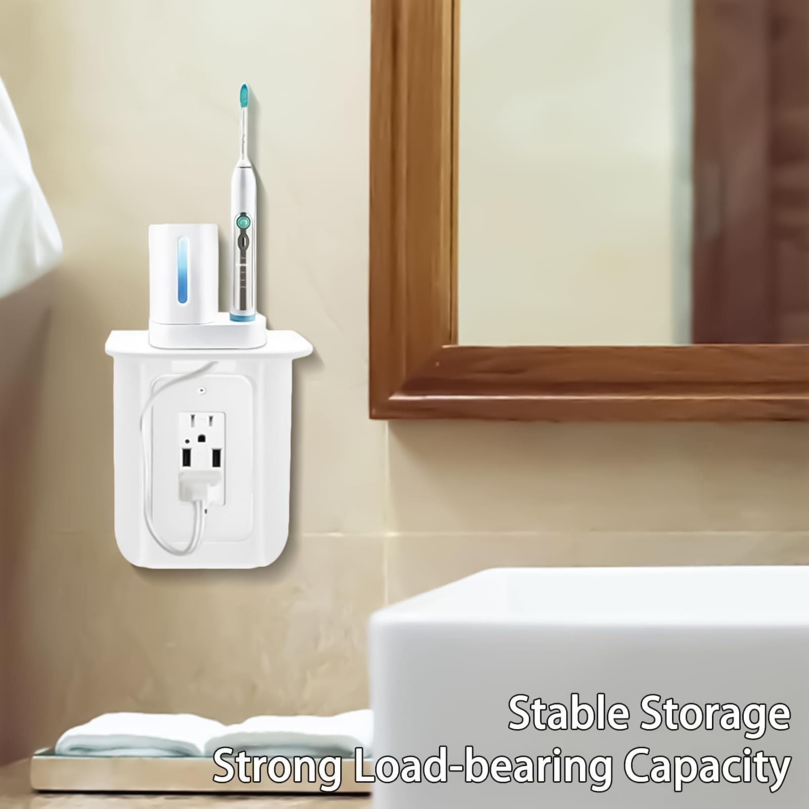 WILAOIYOOU Outlet Shelf White 2 Pack