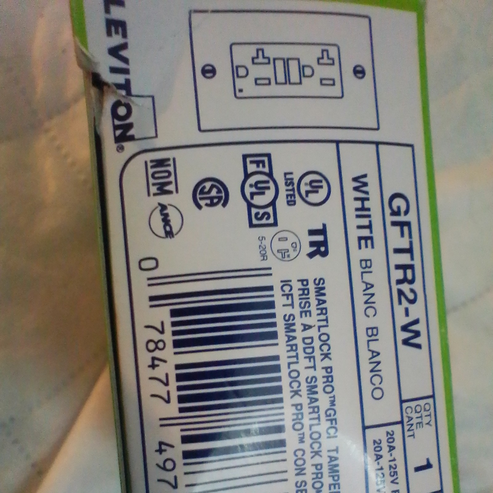 NEW Leviton GFTR2-W Self-Test SmartlockPro Slim GFCI Tamper new