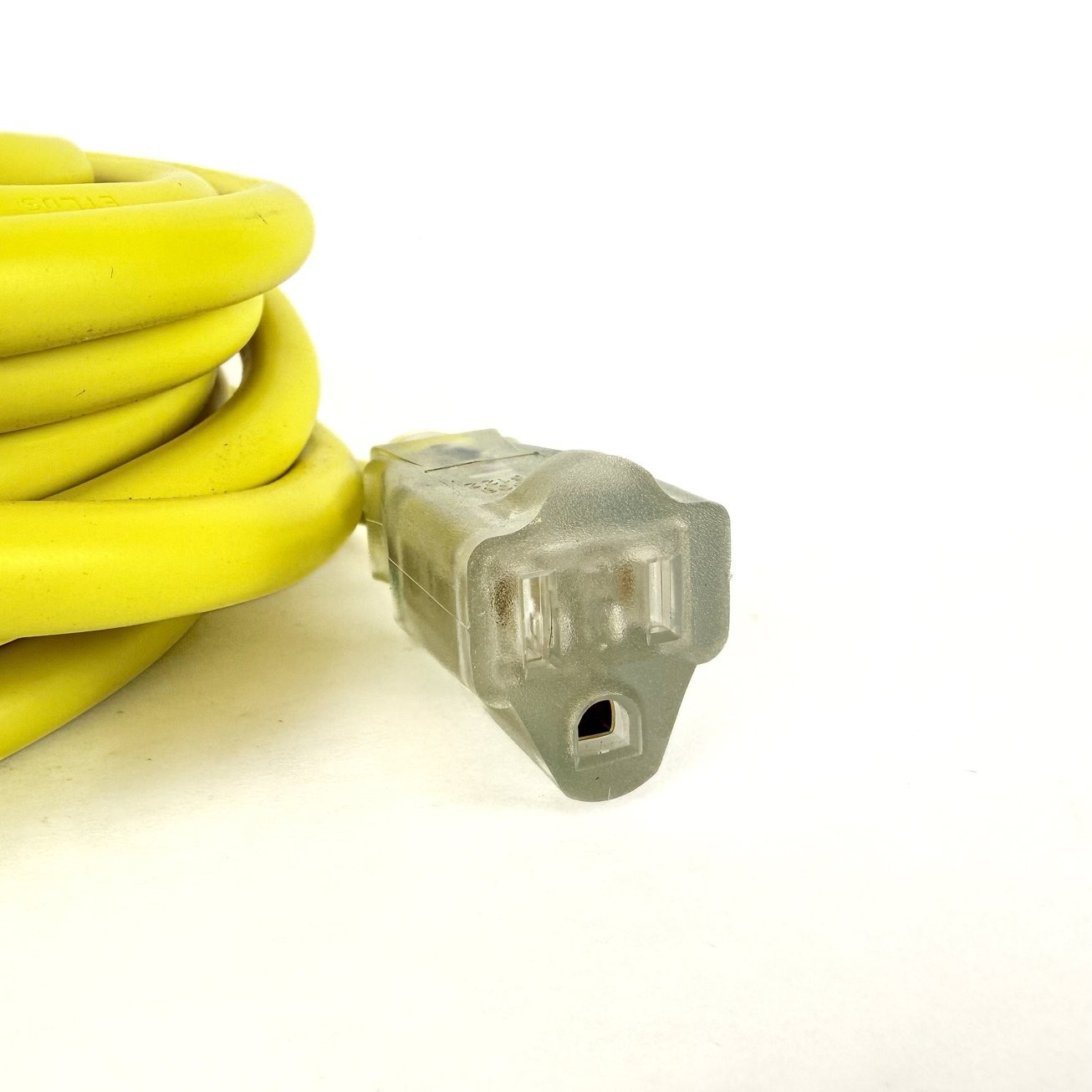 50 ft 12 Gauge Yellow Extension Cord w Lighted Outlet SJTW