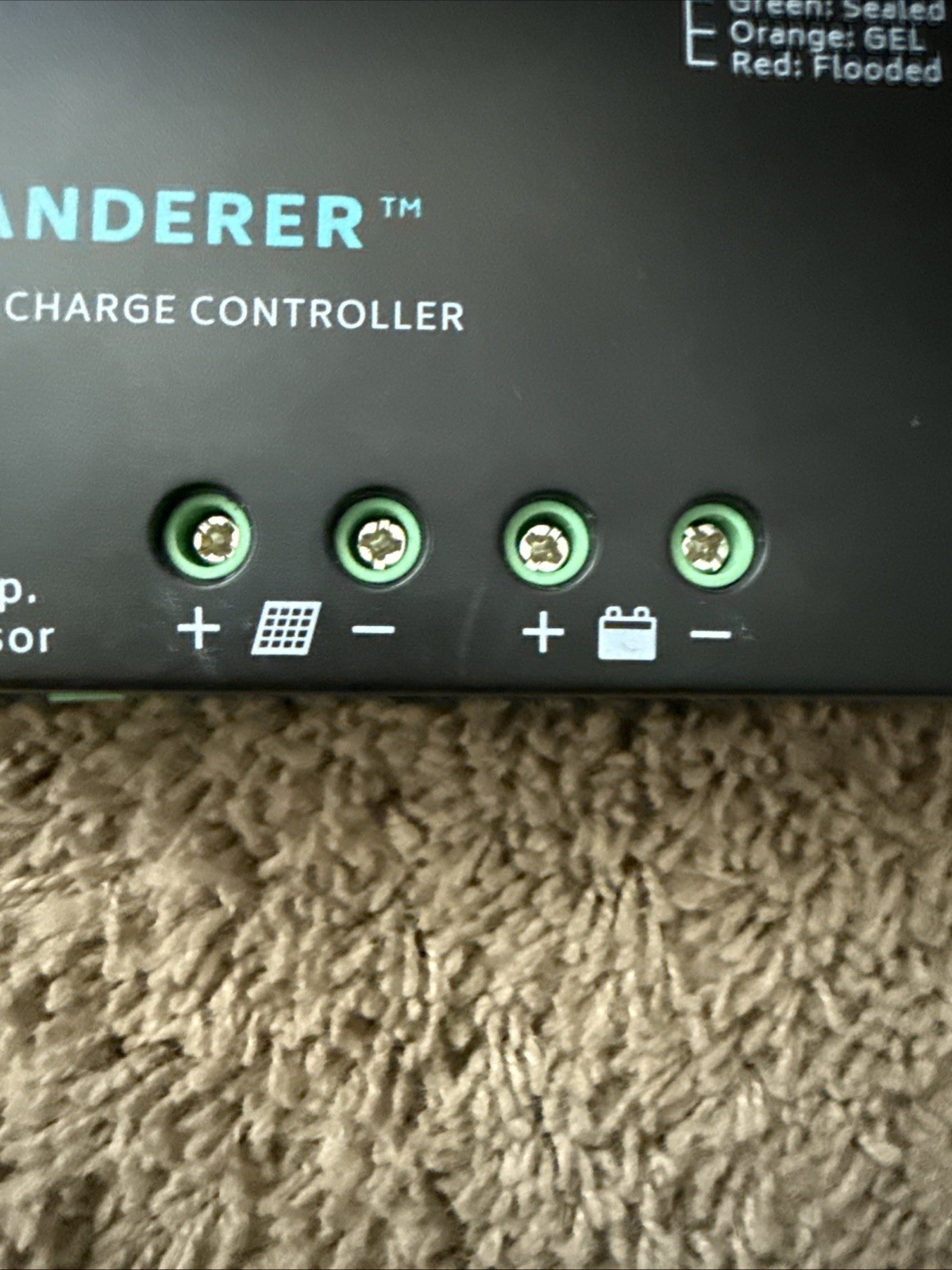 Renogy Wanderer 30A Solar Charge Controller 12V PWM CTRL-WND30-LI With Manual
