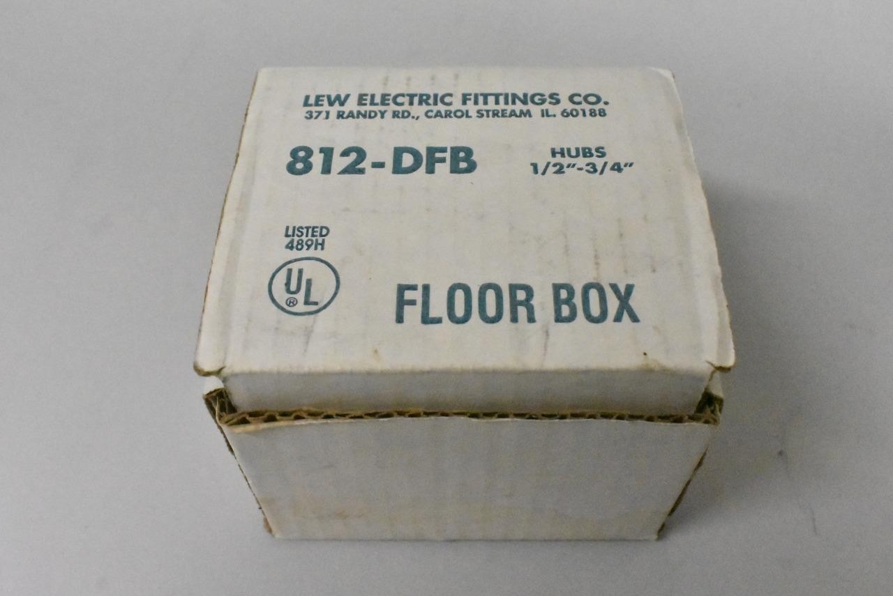 New Old Stock Double Socket Floor Box Lew Electric Co.