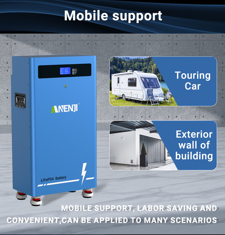 ANENJI 16KWh 314Ah 51.2V LiFePO4 Li-ion Battery Storage For Home Boat US Stock