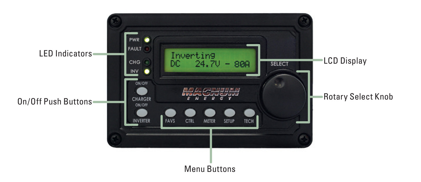 Magnum ME-ARC50-L Advanced Remote Digital LCD Display Remote Panel w/50′ Cable