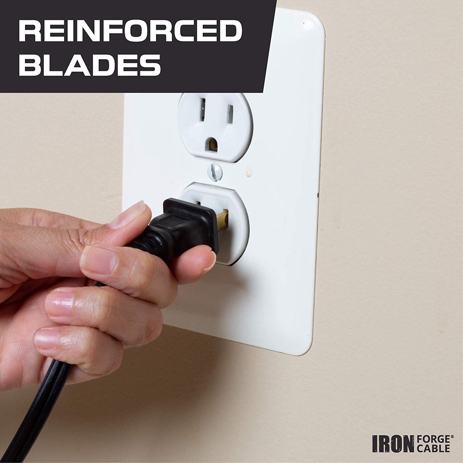 Black Extension Cord 3 Pack, 6ft 10ft & 15ft – 16/2 Durable Electrical Cable