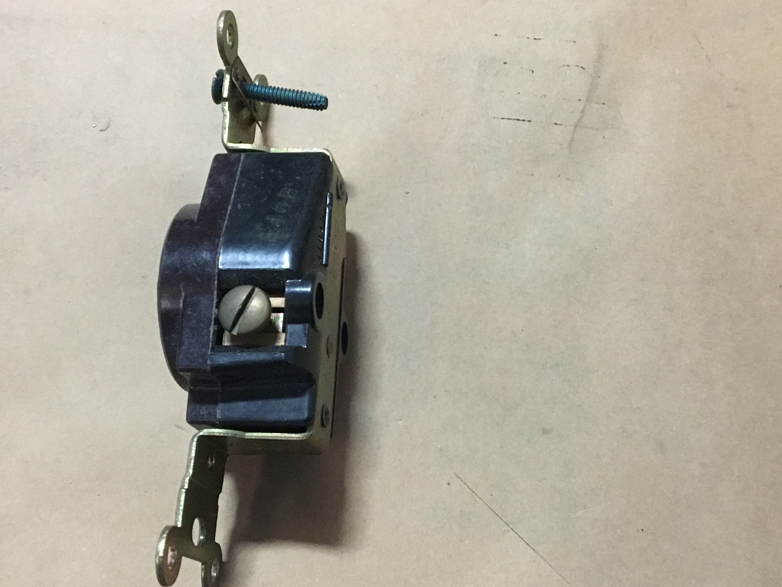 Leviton Single Receptacle Narrow Body 2 Pole, 3 W 15 Amp 250 V Brown