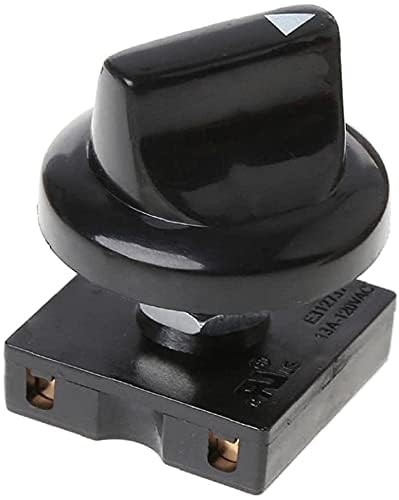 Black Fan Rotary Switch 4 Position 3 Speed Selector Switch Governor with Button