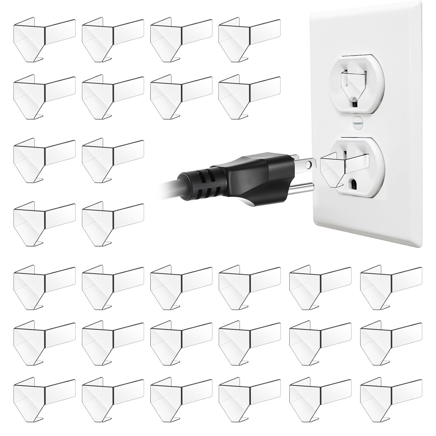 20 Pcs Loose Outlet Fix Plug for 3 Prong, Socket Outlet Tightener Insert Tiny…