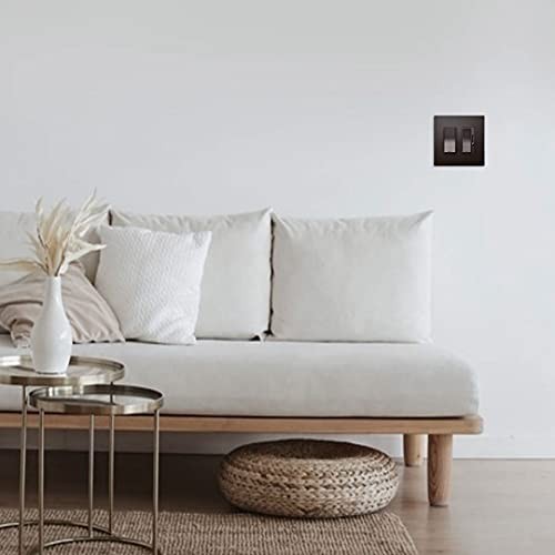 Dark Bronze Low Profile Wall Plate Modern Design Scratch Resistant 1 Pack