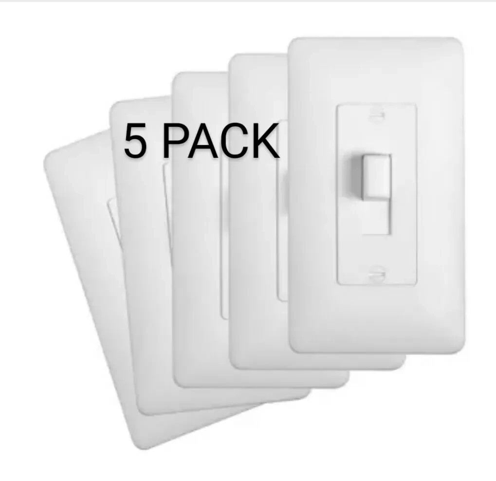 5 PACK TAYMAC MASQUE 1-Gang Decorator Wall Plate Toggle switch Cover MW5070W