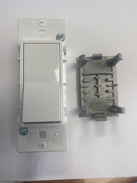 MOBILE HOME PARTS SELF CONTAINED PADDLE (TOGGLE) LIGHT SWITCH – WHITE