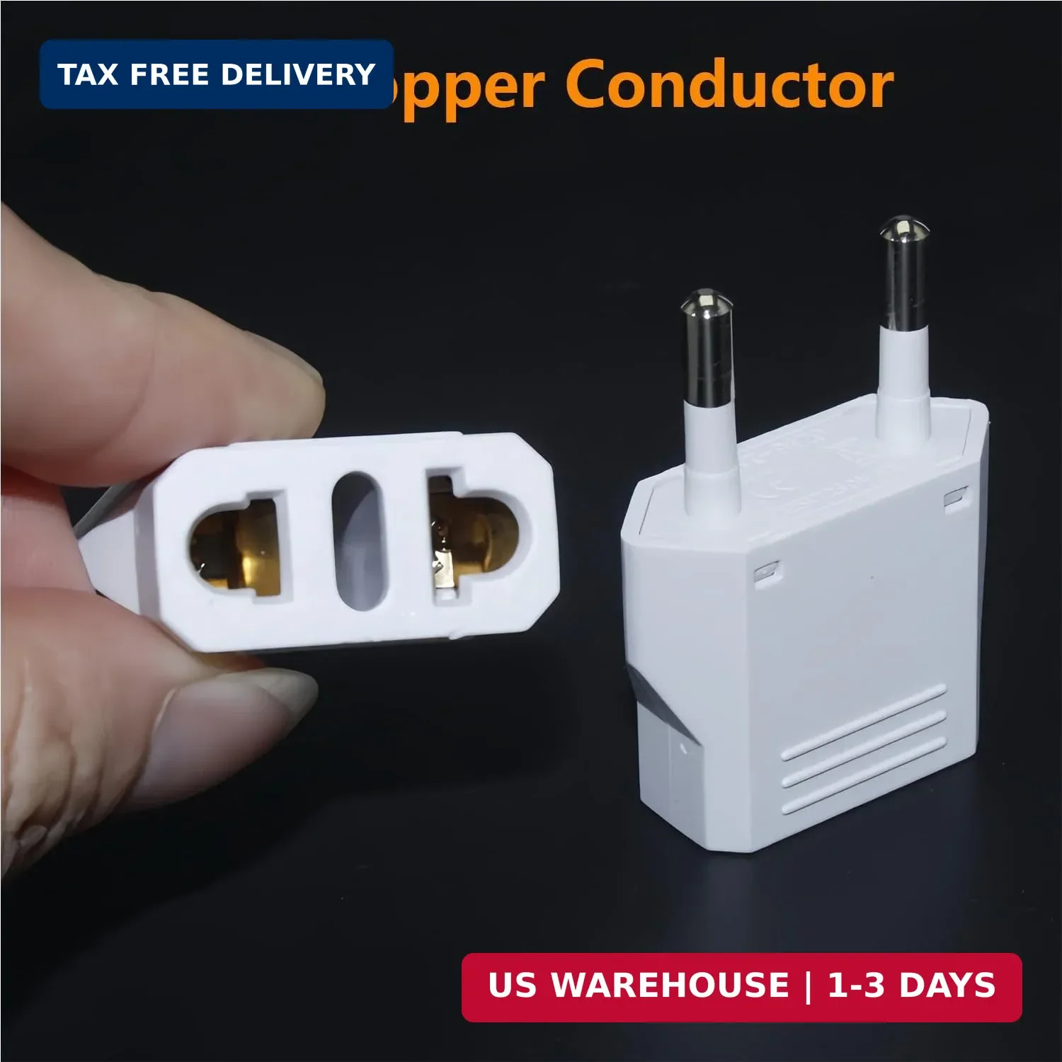 8 Pack European Travel Plug Adapter, US to Europe Plug Adapter, Type C Wall O…
