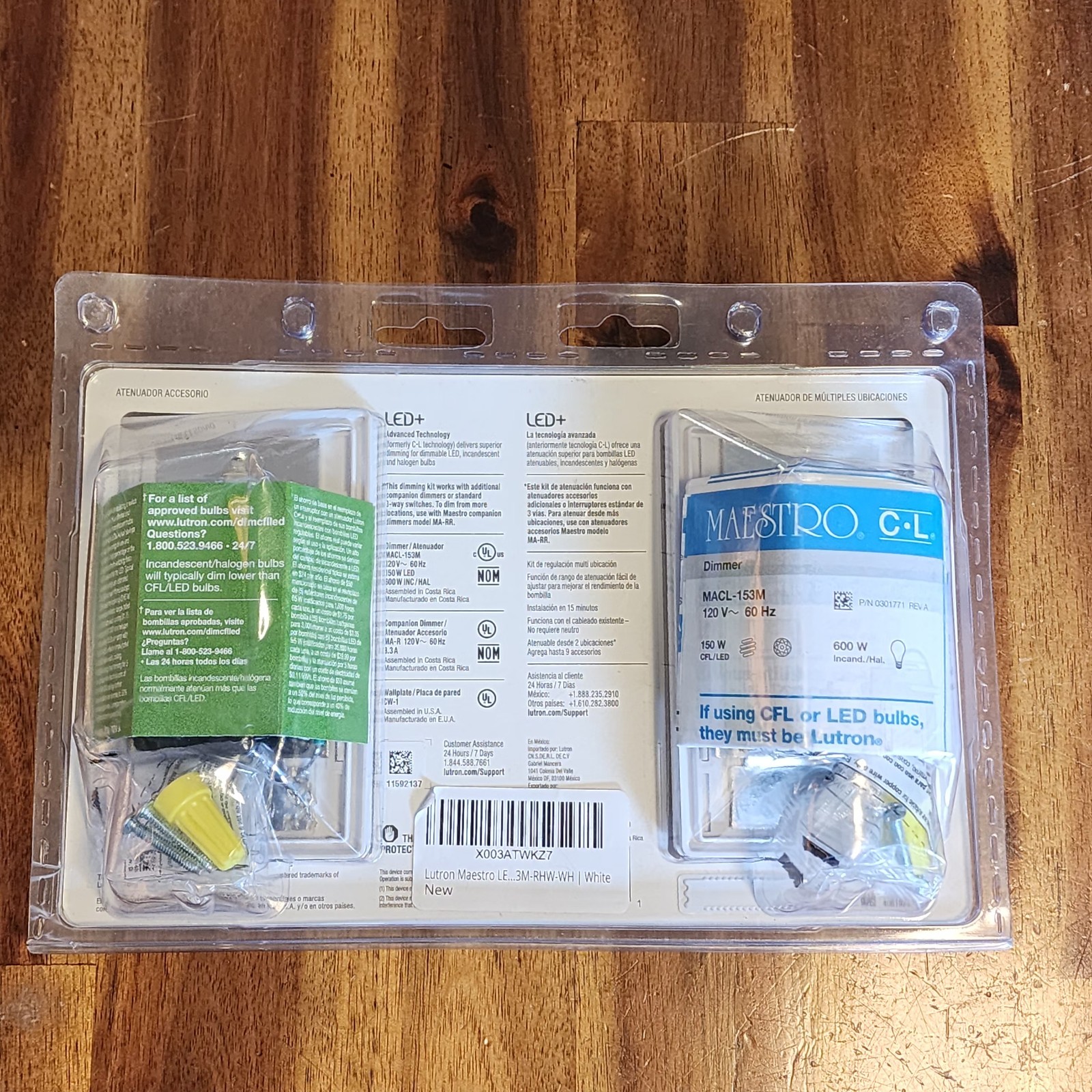 Lutron MACL-153MLRHW-WH Maestro Dimmer Kit 2 Pack White LED
