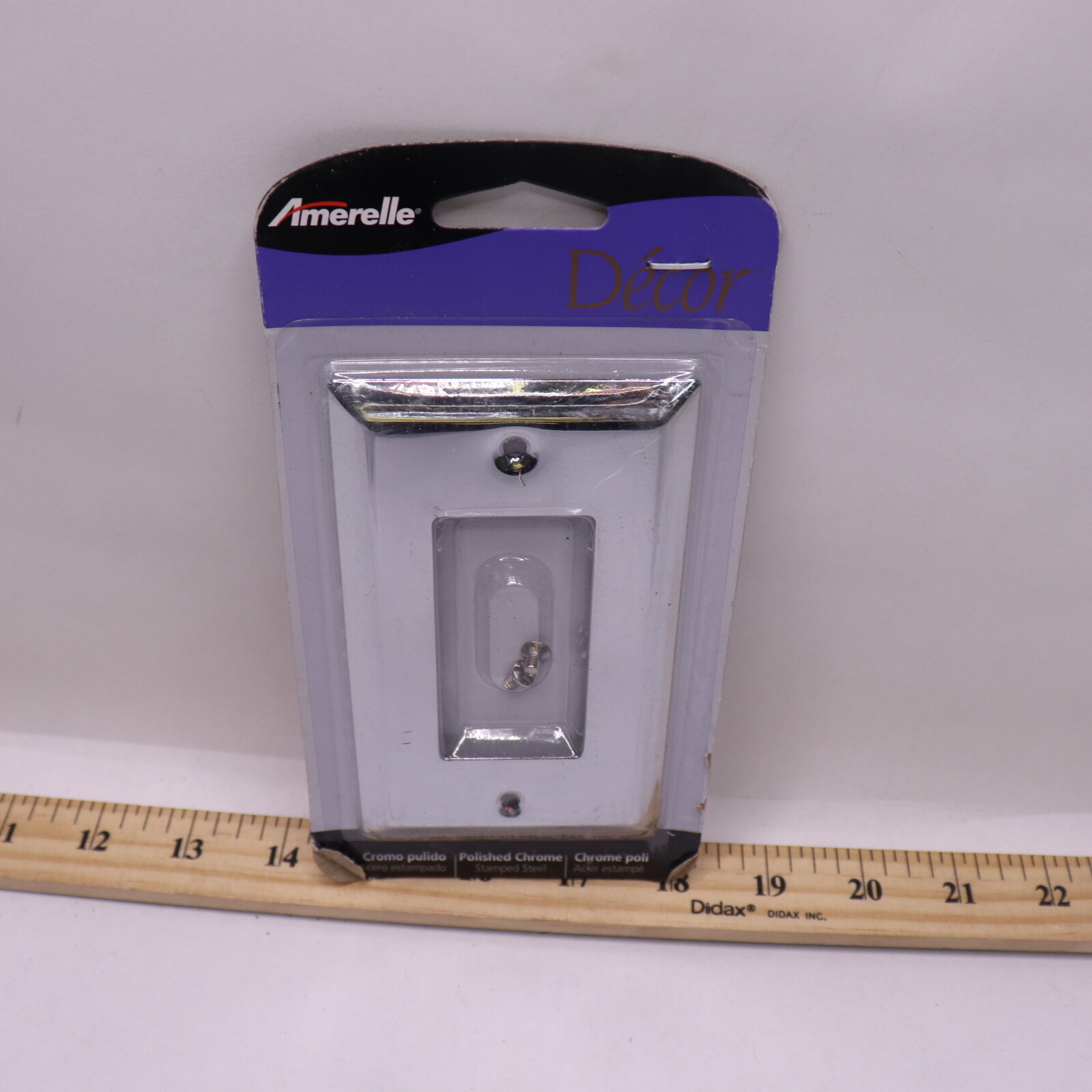 Amertac Rocker Traditional Steel Wallplate Polished Chrome 161R
