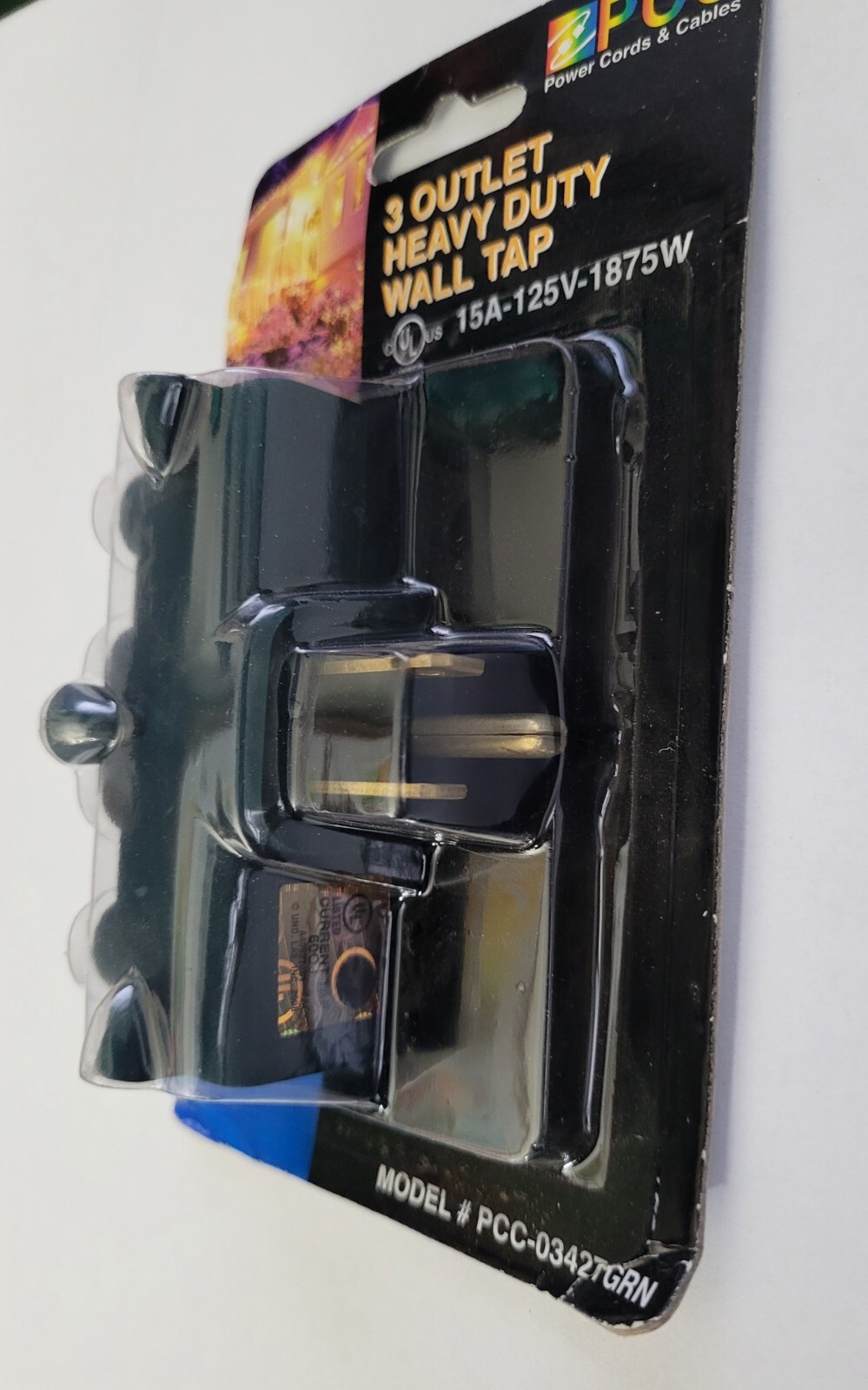 Heavy-duty Grounded Triple Tap Adapter, 3-way Electrical Splitter, 3 Outlet, New