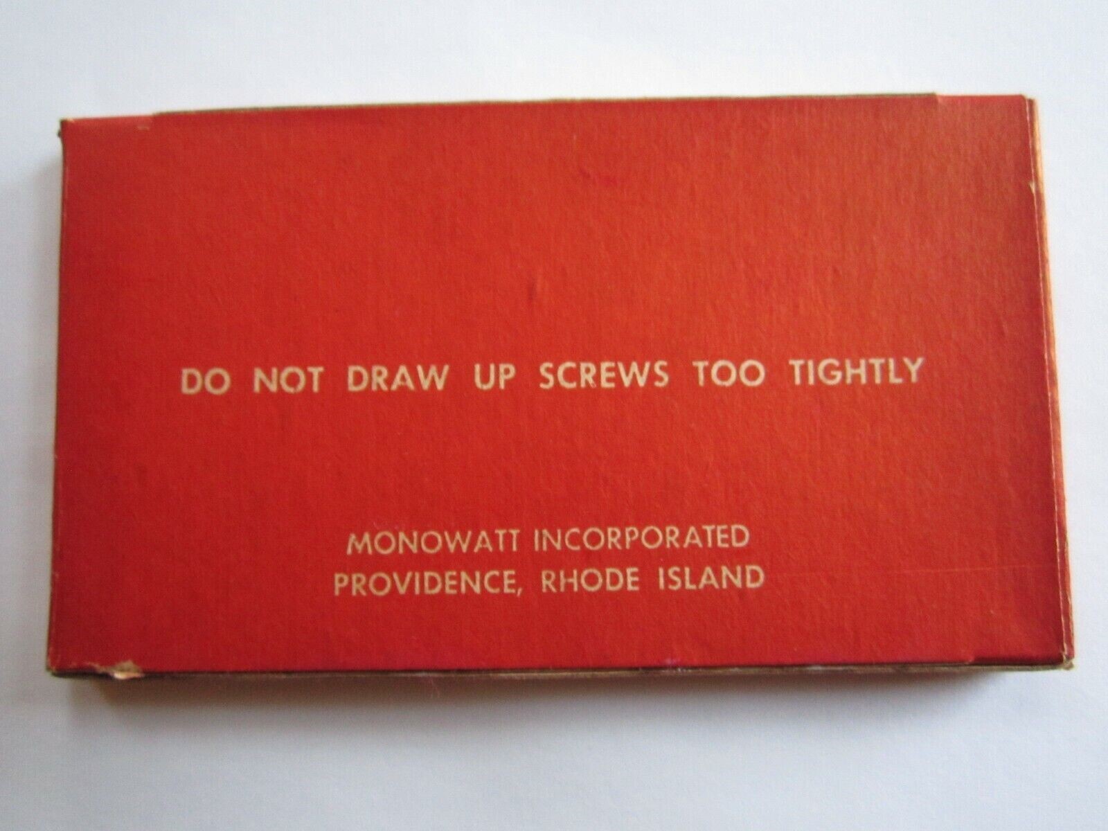 NOS ANTIQUE VINTAGE MONOWATT PUSH BUTTON MIRROR WALL PLATE SWITCH OUTLET COVER
